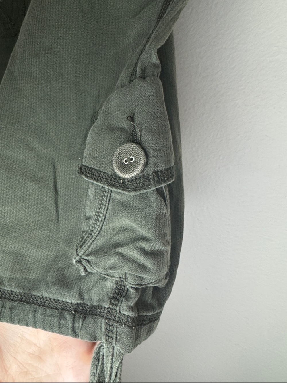 Da-Nang Olive Green Women's Cargo Shorts - Picture 3 of 7